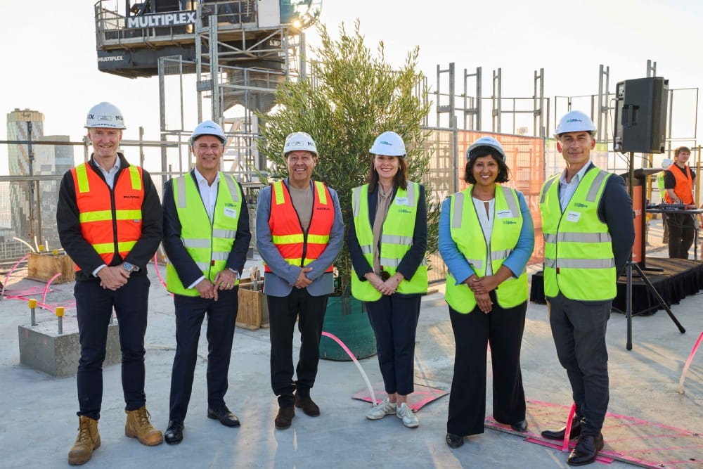 Multiplex 'tops out' CBUS property's $1 billion Melbourne CBS office tower